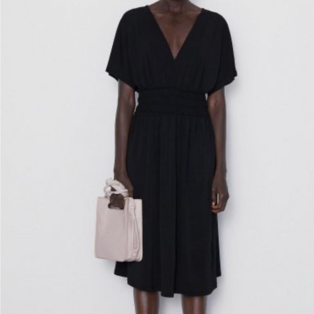 Zara Black Jersey Dress Size Small